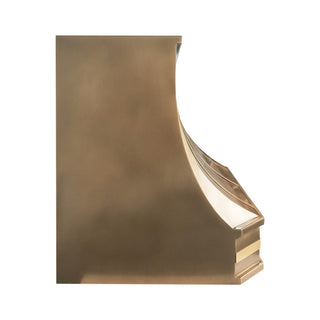 handcrafted kitchen aged brass stove vent hood