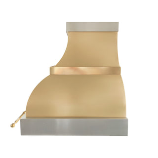 free shipping for a custom brushed brass kitchen hood