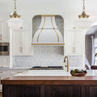 [CUSTOM] SINDA Handcrafted White Stainless Steel Range Hood SRH1-2-2TR-W