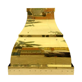 [CUSTOM] SINDA BRH1-2-C-2TR-PB Luxury Polished Brass Range Hood