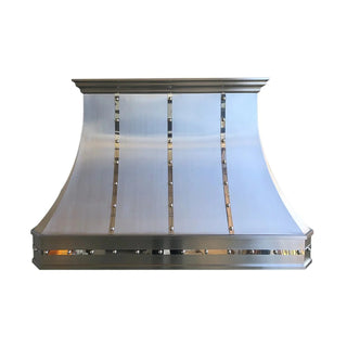 Brushed Stainless Steel Kitchen Vent Hood-Sinda Copper