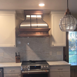 modern handmade copper kitchen range hood