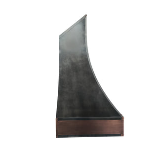 custom wall-mounted zinc range hood