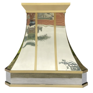 [CUSTOM] SINDA Handcrafted Curved Polished Stainless Steel Range Hood SRH3-C3TRB-P