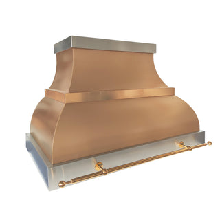 elegant brushed brass kitchen range hood