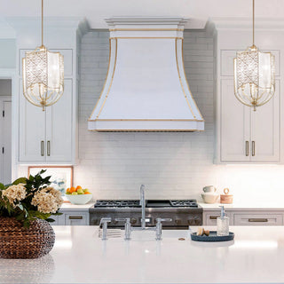 [CUSTOM] SINDA SRH33-4TR-C Handcrafted White Stainless Steel Range Hood