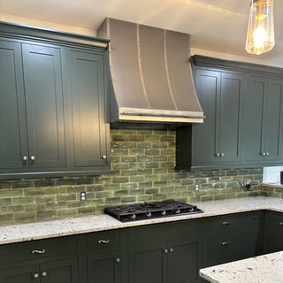 Handmade Sloped Range Hood in Stainless Steel-Sinda Copper