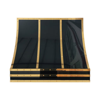 modern black stainless steel kitchen range hood