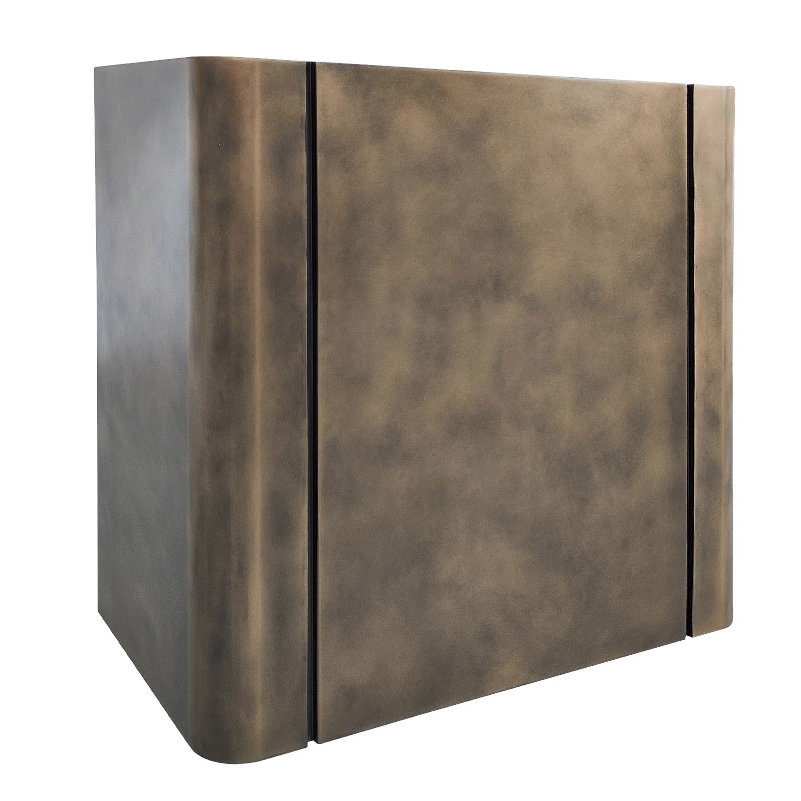 Custom Minimalist Box Aged Brass Kitchen Vent Hood SRH37-AB – SINDA