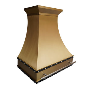 SINDA Handmade Kitchen Brushed Brass Range Hood 