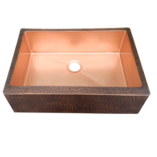 [CUSTOM] SINDA Single Bowl 14 Gauge Farmhouse Apron Copper Kitchen Sink KSA-3