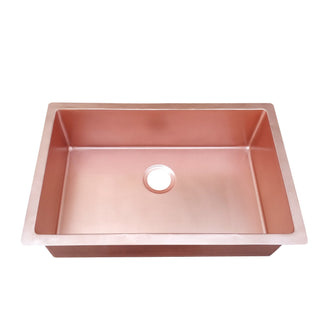[CUSTOM] SINDA Single Bowl 14 Gauge Undermount Copper Kitchen Sink KSU-1