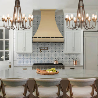 SINDA Tuscan Brushed Brass Custom Stove Hood 