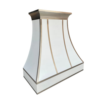 SINDA Handmade Tuscan White Metal Custom Range Hood