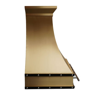 SINDA Tuscan Custom Brushed Brass Kitchen Range Hood