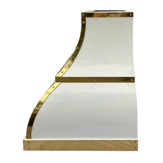 2 Pieces –SINDA SRH1STR White Stainless Steel Range Hood with Thor Gas Range - Sinda Copper