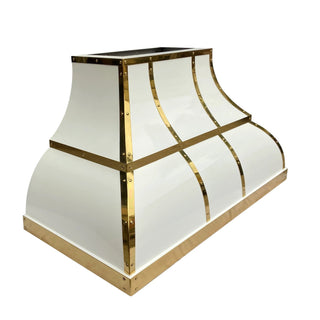 2 Pieces –SINDA SRH1STR White Stainless Steel Range Hood with Thor Gas Range - Sinda Copper