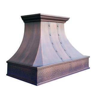 Custom-H17 Hand Hammered Copper Kitchen Hood-Sinda Copper