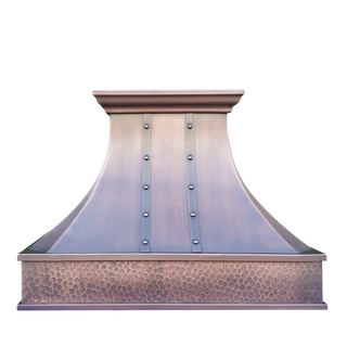 Custom-H17 Hand Hammered Copper Kitchen Hood-Sinda Copper