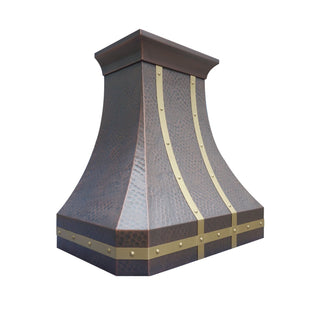 SINDA Hammered Copper Range Hood Wall Mount In Stock H30TR4-Range Hood-Sinda Copper