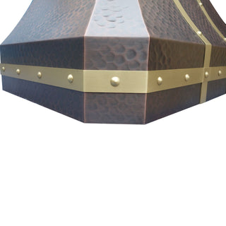 SINDA Hammered Copper Range Hood Wall Mount In Stock H30TR4-Range Hood-Sinda Copper