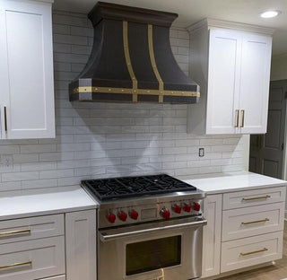SINDA Hammered Copper Range Hood Wall Mount In Stock H30TR4-Range Hood-Sinda Copper