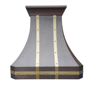 SINDA Hammered Copper Range Hood Wall Mount In Stock H30TR4-Range Hood-Sinda Copper