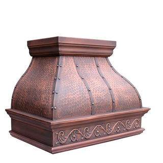 CUSTOM - Copper Hood Range Hood H25LC - Sinda CopperFree Standard Shipping (About 8-10 weeks after receipt of the approved drawing)