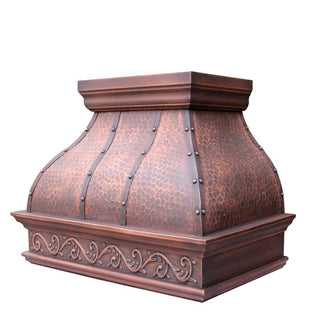 CUSTOM - Copper Hood Range Hood H25LC - Sinda CopperFree Standard Shipping (About 8-10 weeks after receipt of the approved drawing)