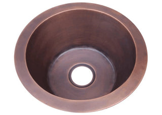 CUSTOM- copper range hood H3 + round bar sink BS-5 + copper kitchen sink KSAR-7 - Sinda Copper