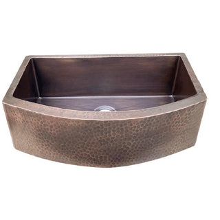 CUSTOM- copper range hood H3 + round bar sink BS-5 + copper kitchen sink KSAR-7 - Sinda Copper