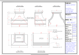 CUSTOM - Copper Range Hood H7S + Copper Sink BS-3-161808+KEU-1-322010 - Sinda Copper