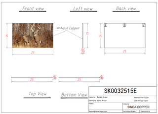Custom- SINDA Copper Backsplash For Michael - Sinda Copper