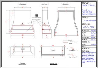 Custom - SINDA Copper Range Hood H7-542154 - Sinda CopperRange Hood