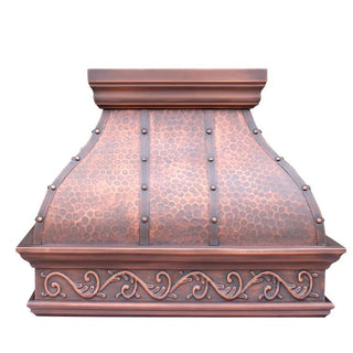 CUSTOM - SINDA H25LC Hand Hammered Copper Range Hood - Sinda CopperRange Hood