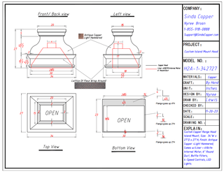 Custom - SINDA H2A-1 Copper Range Hood For Angela - SINDARange Hood