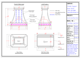 CUSTOM SINDA H3TRA Copper Range Hood for Cindy - Sinda Copper