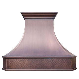 [CUSTOM] SINDA Hammered Copper Vent Range Hood Wall Mount In Stock H3LS - Sinda Copper