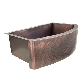CUSTOM- SINDA Single Bowl Farmhouse Copper Kitchen Sink KSAR-7 - Sinda Copper
