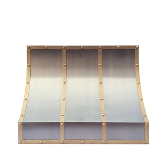 CUSTOM SINDA Sloped Shape Stainless Steel Range Hood SRH9-4TR-BS For Risham - Sinda CopperFree Standard Shipping (about 8-10 weeks after receipt of approved hood drawing)