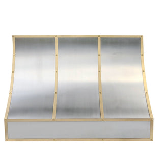 CUSTOM SINDA Sloped Stainless Steel Vent Hood SRH9-4TR-C for Katherine - Sinda Copper