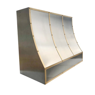 CUSTOM SINDA Sloped Stainless Steel Vent Hood SRH9-4TR-C for Katherine - Sinda Copper