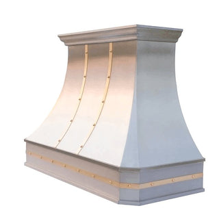 Custom - SINDA SRH3-C-2TR-M Handcrafted Stainless Steel Range Hood - Sinda CopperRange Hood48" W x 24"D x 39"H stainless steel hood with 1200 CFM 18” depth Internal Motor (10” round duct)