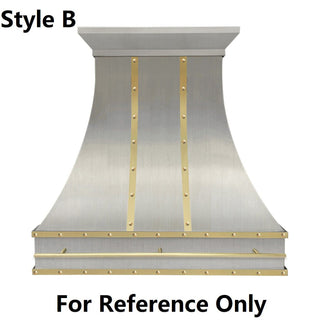 Custom - SINDA Tuscan Range Hood in Stainless Steel SRH7-C3TRB-1 For Holly - Sinda CopperRange HoodStyle B