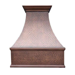[CUSTOM] SINDA Wall Mount Hammered Copper Kitchen Range Hood In Stock H7L - Sinda Copper