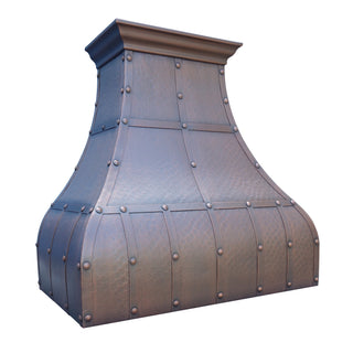 [CUSTOM] SINDA Wall Mount Hammered Copper Oven Range Hood In Stock H13LTR - Sinda Copper
