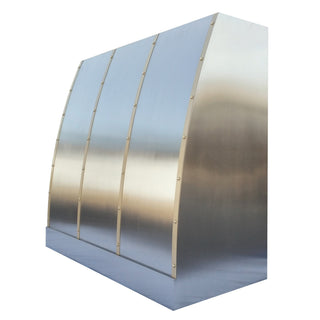 CUSTOM SRH8-2 Handcrafted Brushed Stainless Steel Range Hood - Sinda Copper
