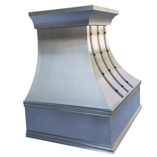 SINDA Tuscan Luxury Brushed Metal Kitchen Vent Hood