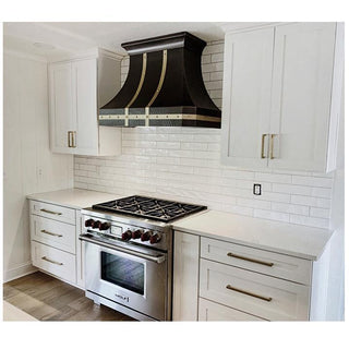 SINDA custom copper hood modern design for all white kitchens