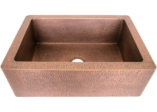 SIDNA Farmhouse Single Bowl Copper Kitchen Sink In Stock HB-4 - Sinda Coppercopper sink